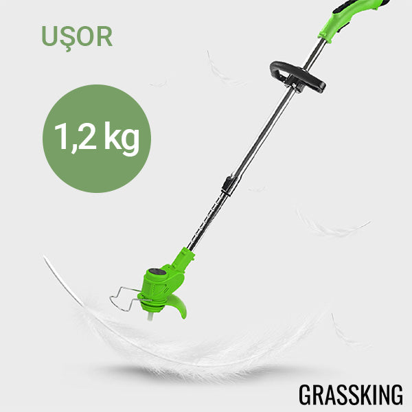 MAȘINĂ DE TUNS IARBA MANUALĂ FĂRĂ FIR PENTRU GRĂDINĂRIT GRASSKING™