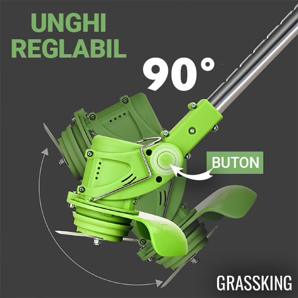 MAȘINĂ DE TUNS IARBA MANUALĂ FĂRĂ FIR PENTRU GRĂDINĂRIT GRASSKING™