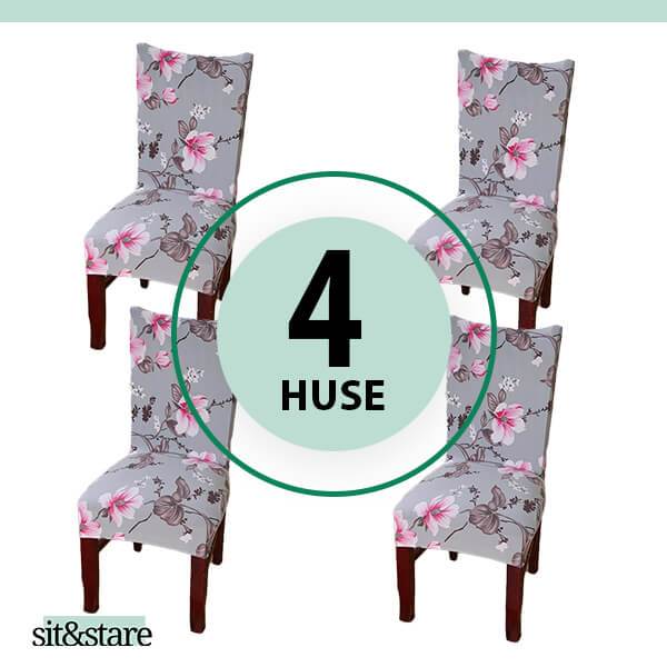 SIT&STARE®: HUSE ELASTICE PENTRU SCAUNE - 4 SAU 6 HUSE